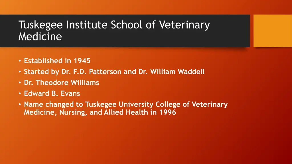 tuskegee institute school of veterinary medicine