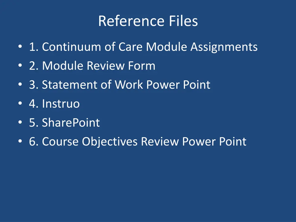 reference files