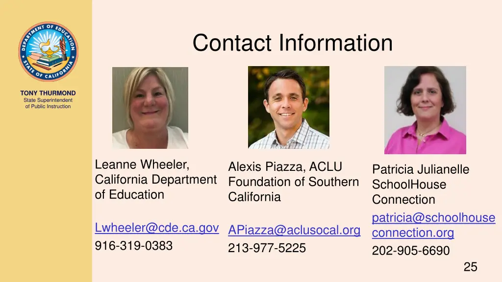 contact information