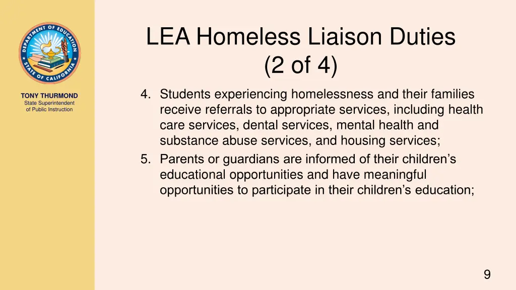 lea homeless liaison duties 2 of 4