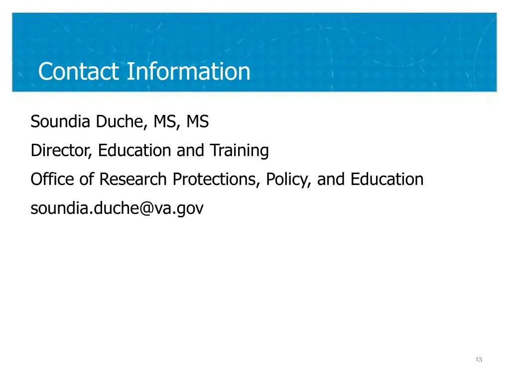 contact information