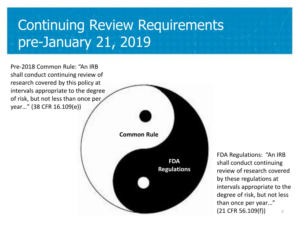 continuing review requirements pre january 21 2019
