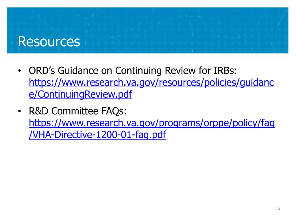 resources