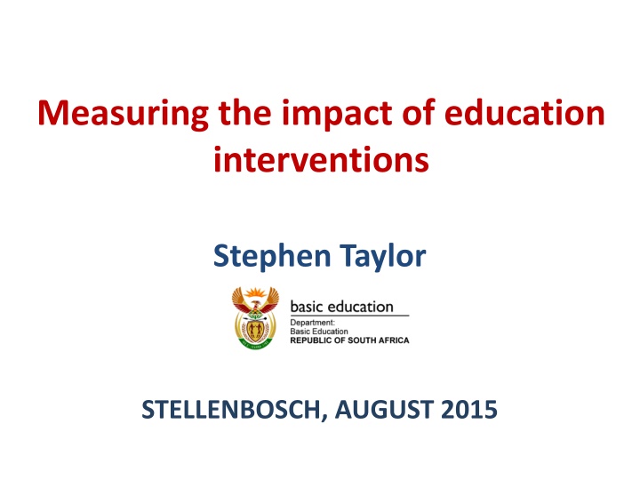 measuring the impact of education interventions