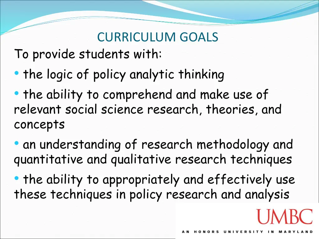 curriculum goals