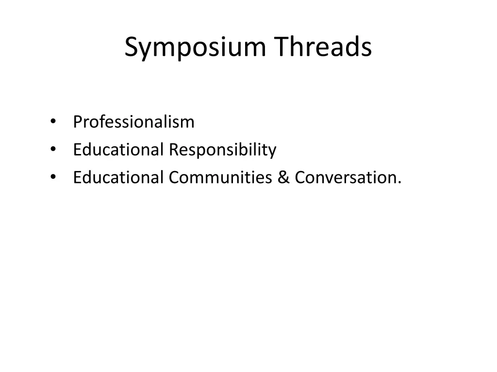 symposium threads