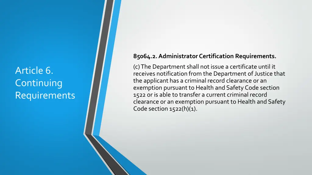 85064 2 administrator certification requirements 5