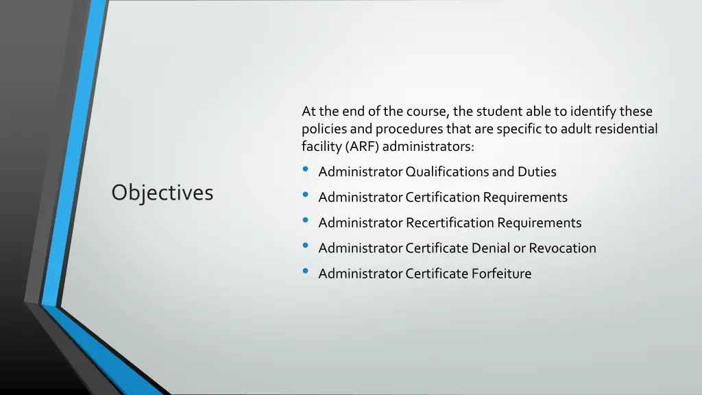 at the end of the course the student able