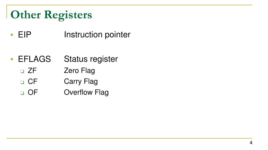 other registers