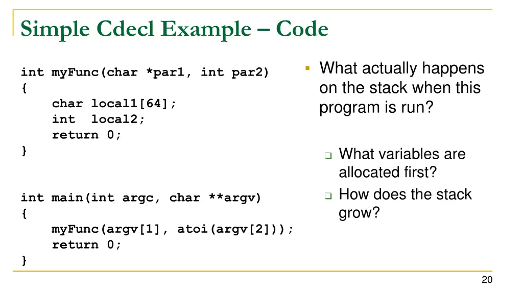 simple cdecl example code
