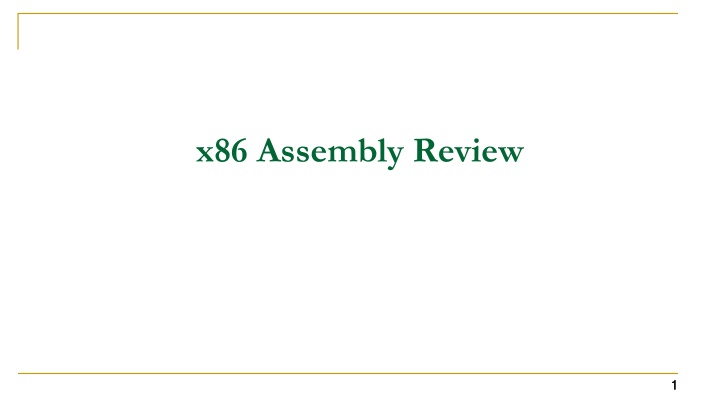 x86 assembly review