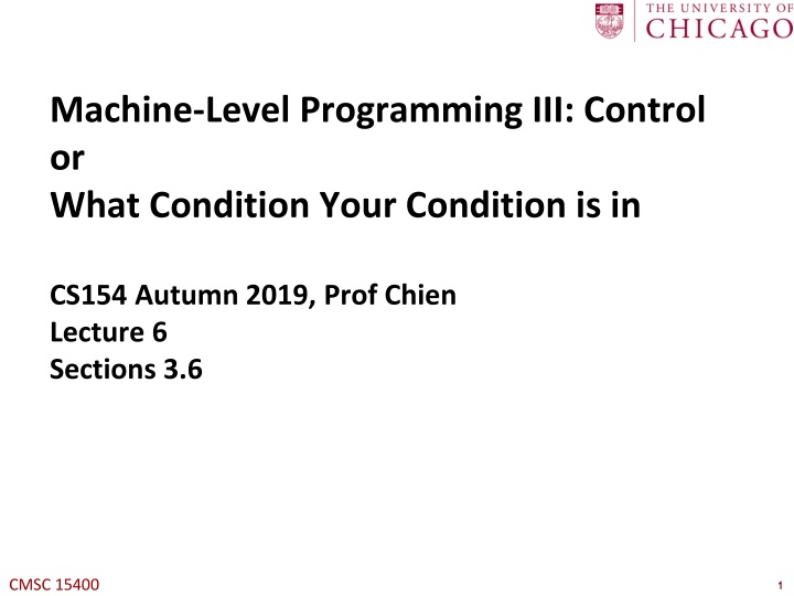 machine level programming iii control or what