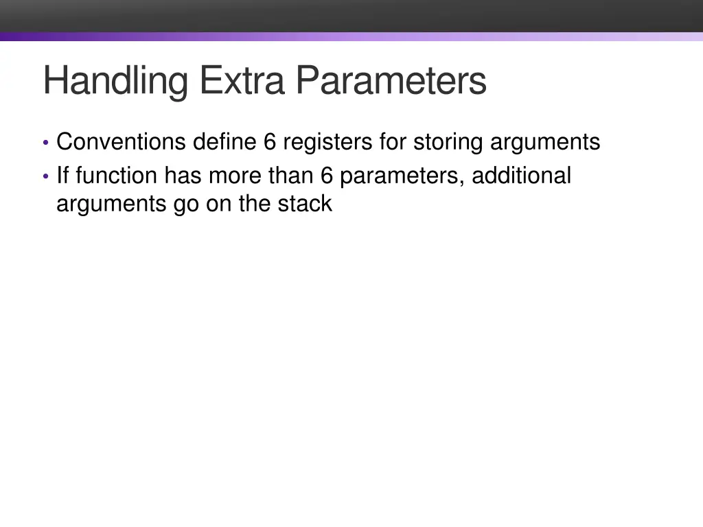 handling extra parameters