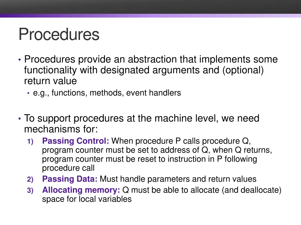 procedures
