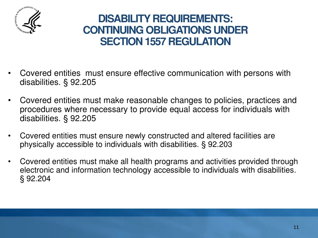 disability requirements continuing obligations