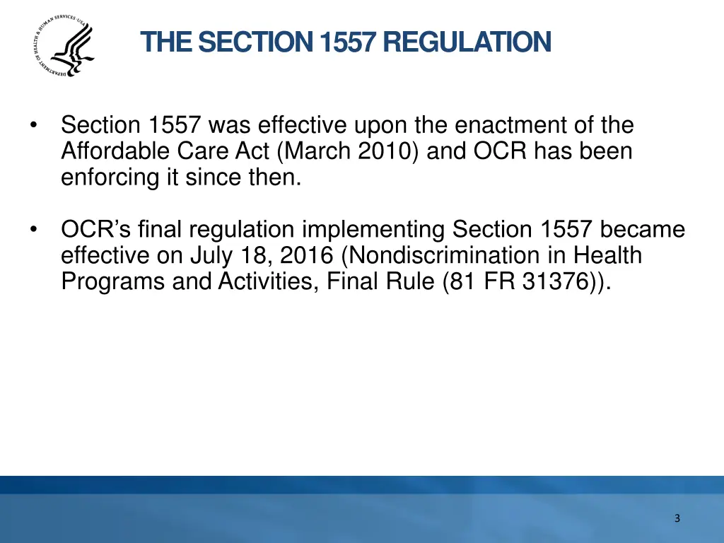 the section 1557 regulation