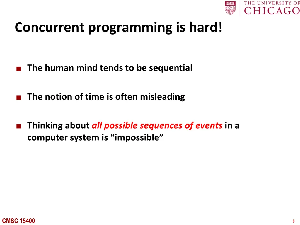 concurrent programming is hard