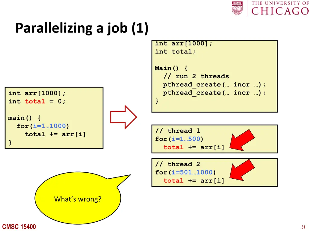 parallelizing a job 1
