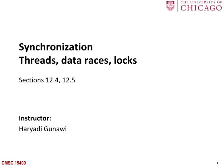 synchronization threads data races locks