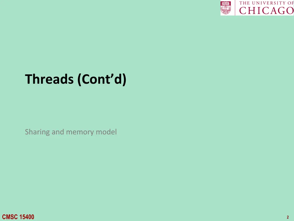 threads cont d