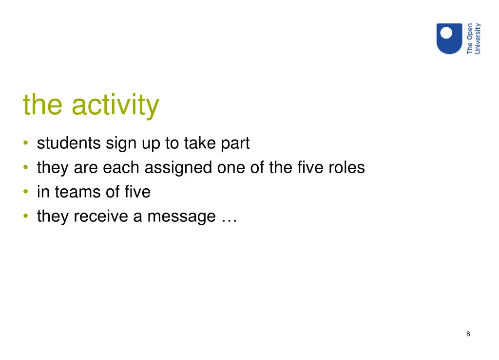 the activity