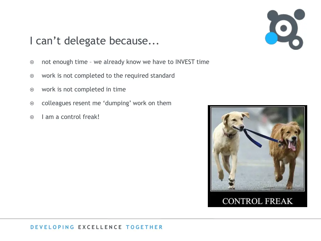 i can t delegate because