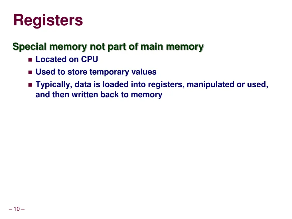 registers