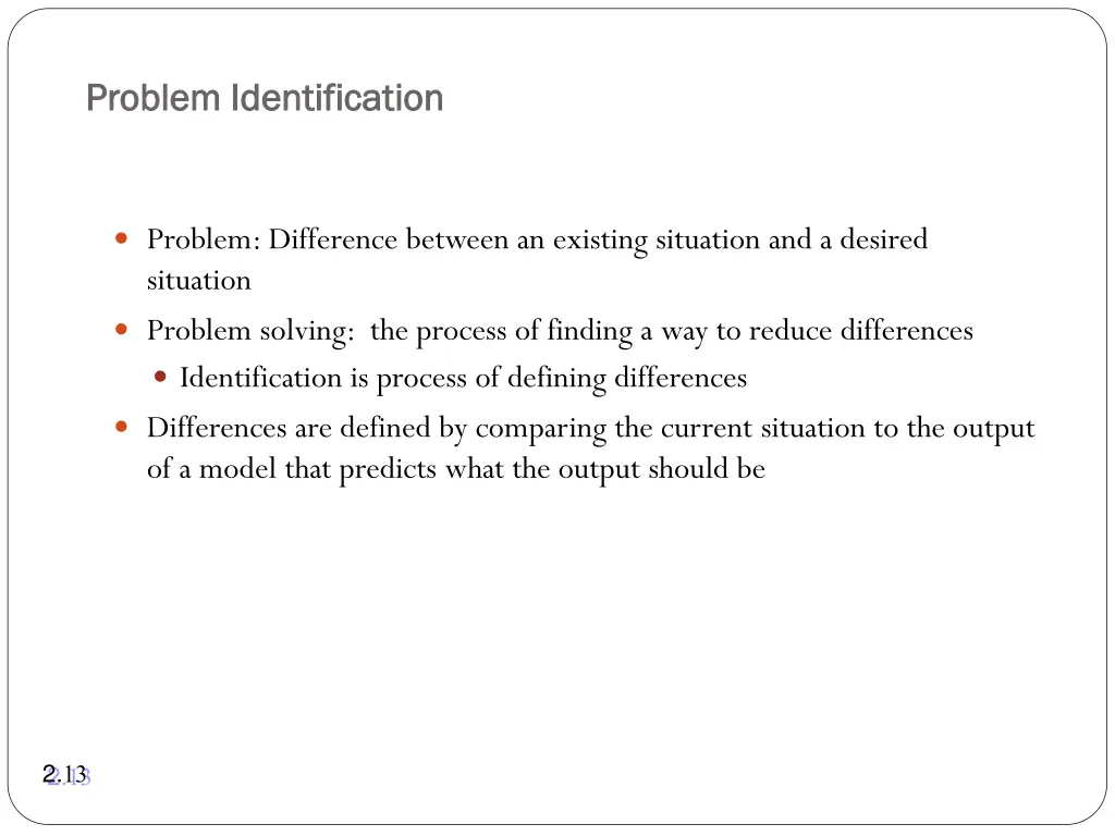 problem identification problem identification