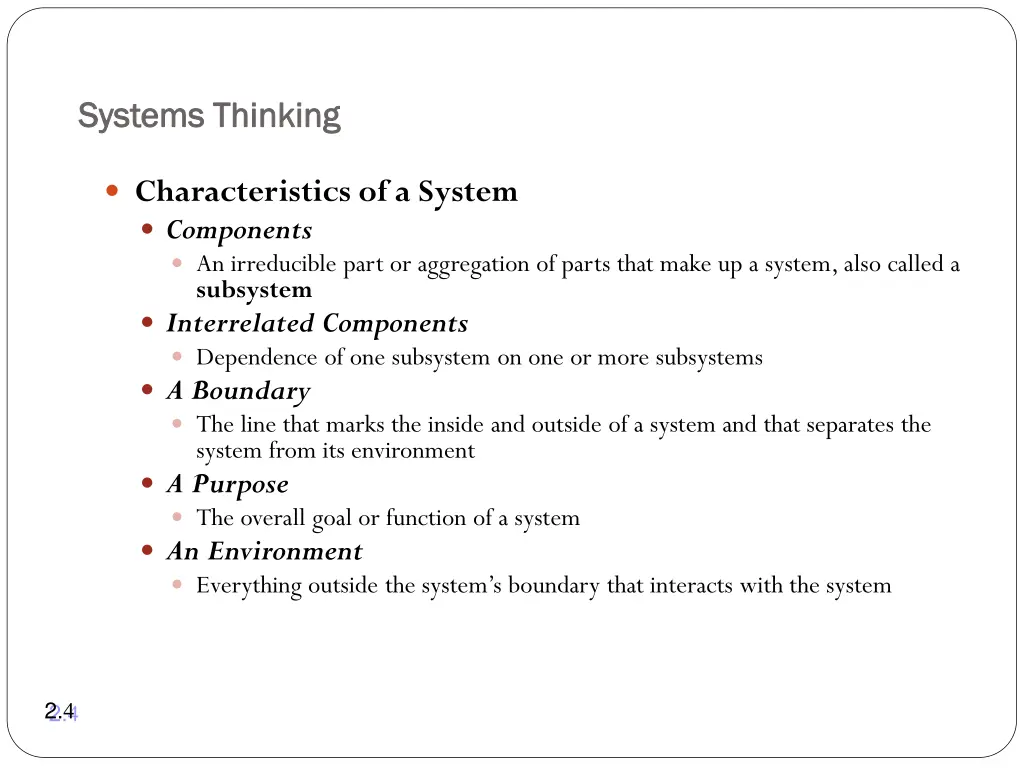systems thinking systems thinking