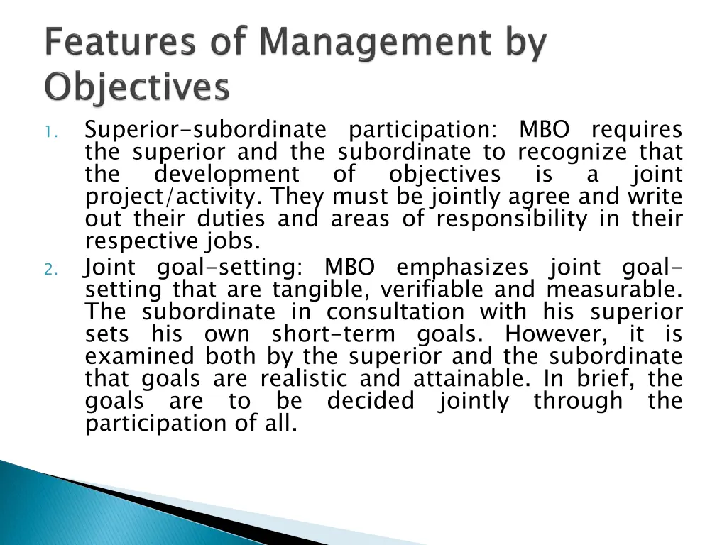 superior subordinate participation mbo requires