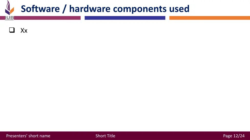 software hardware components used