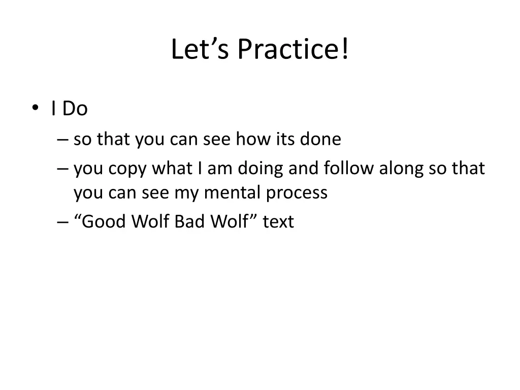 let s practice