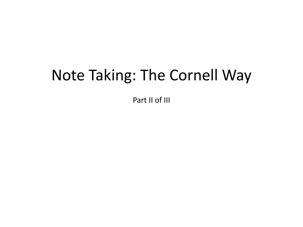 note taking the cornell way 1