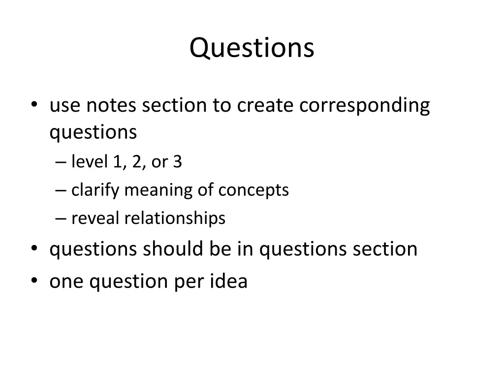 questions