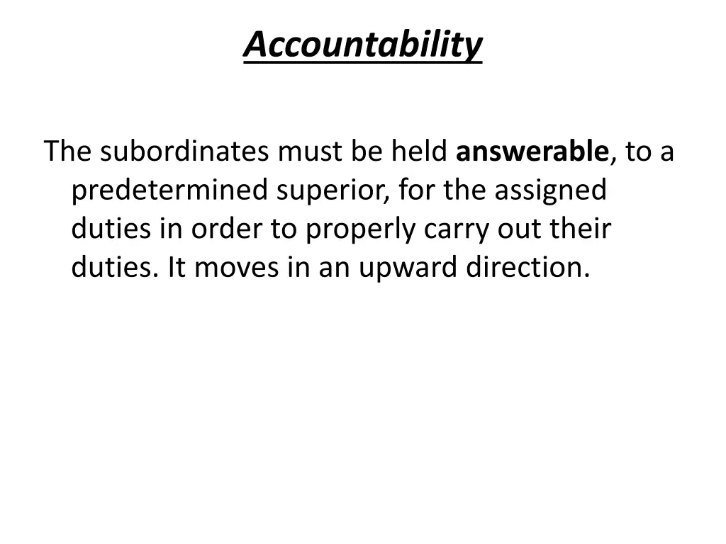 accountability