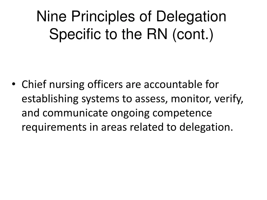 nine principles of delegation specific 3