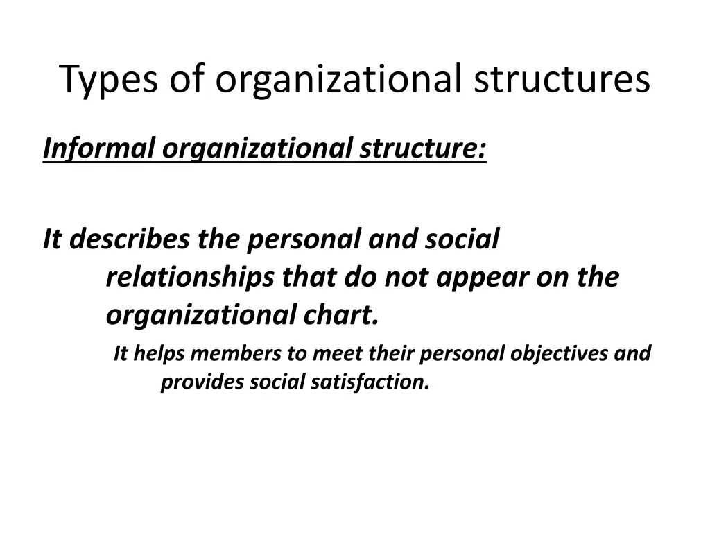 types of organizational structures 1