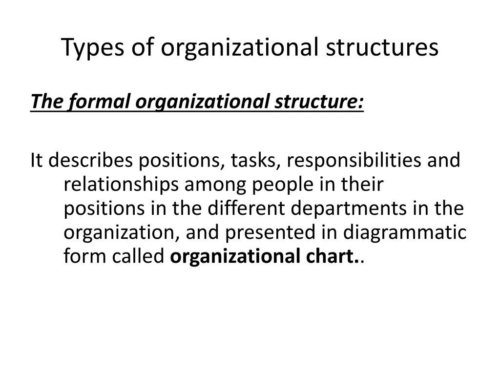 types of organizational structures