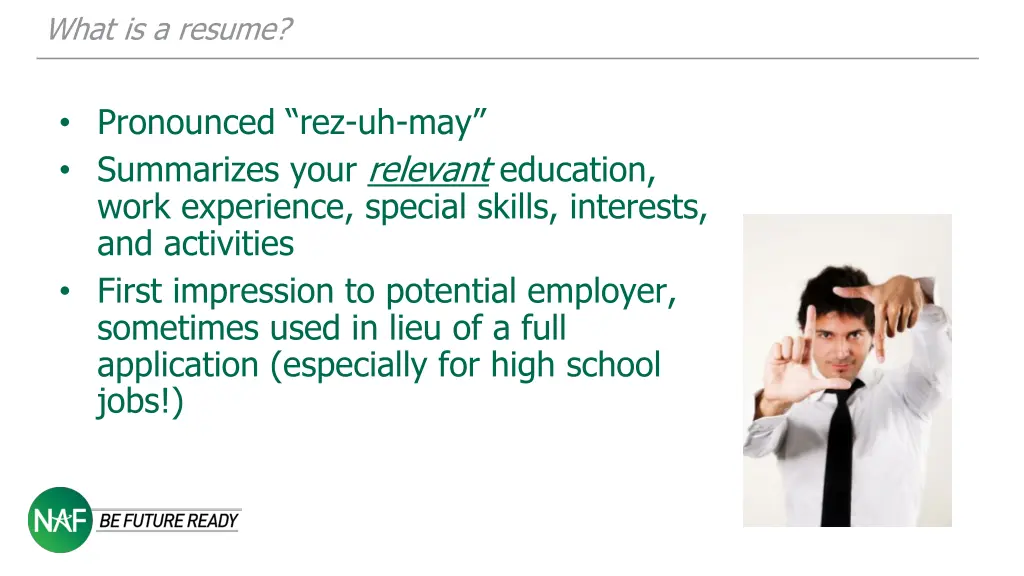 what is a resume