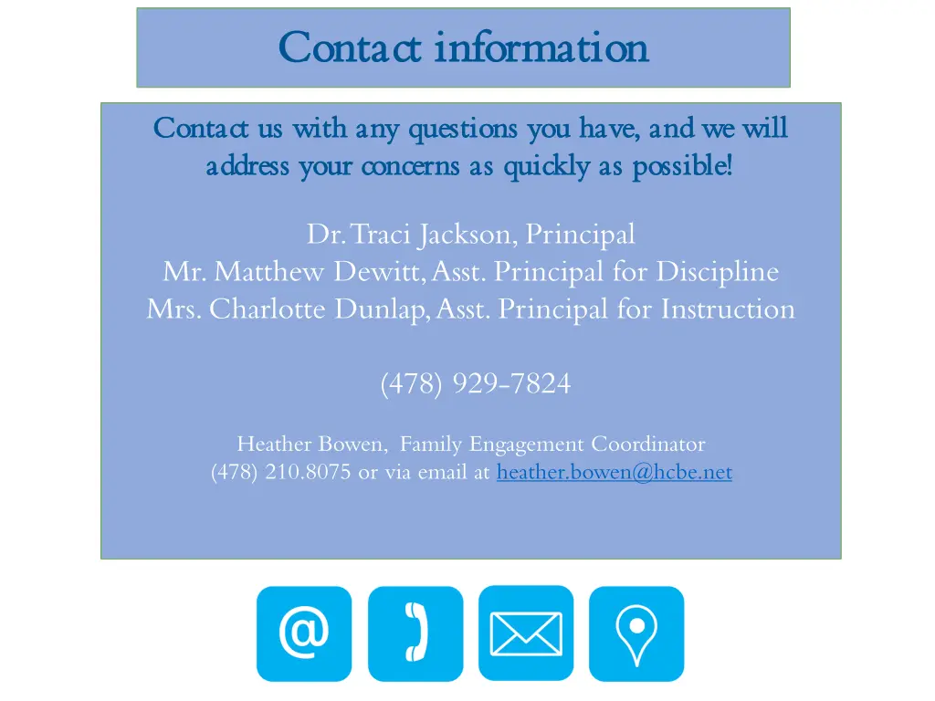 contact information contact information