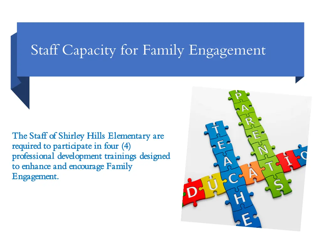 staff capacity for family engagement