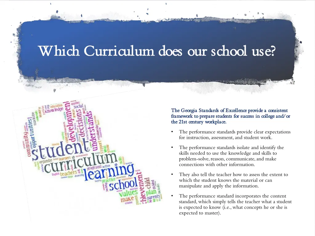 which curriculum which curriculum does our school