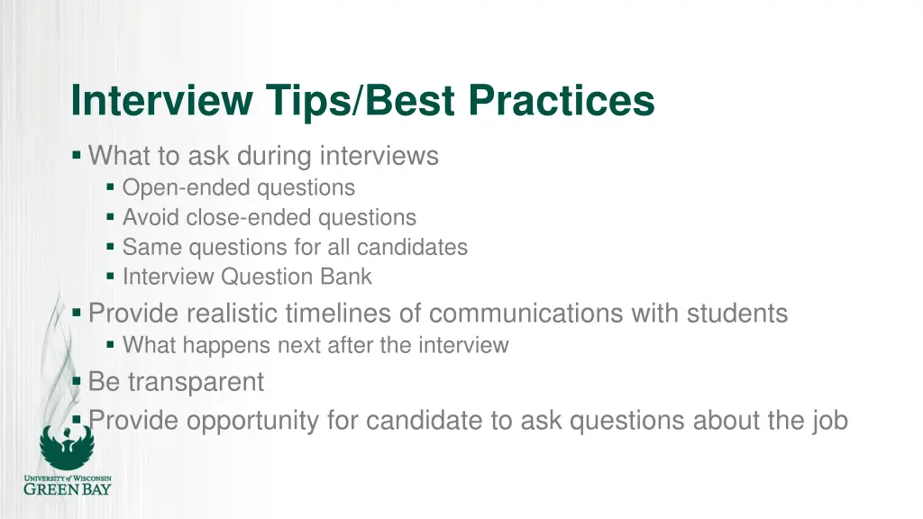 interview tips best practices