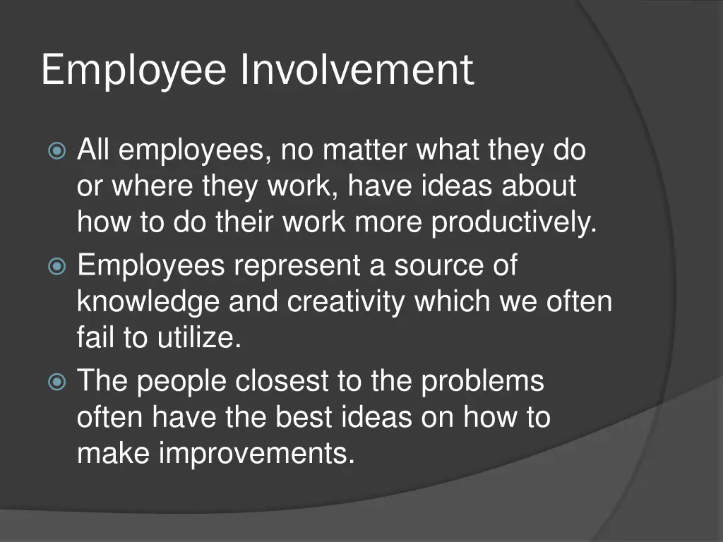 employee involvement