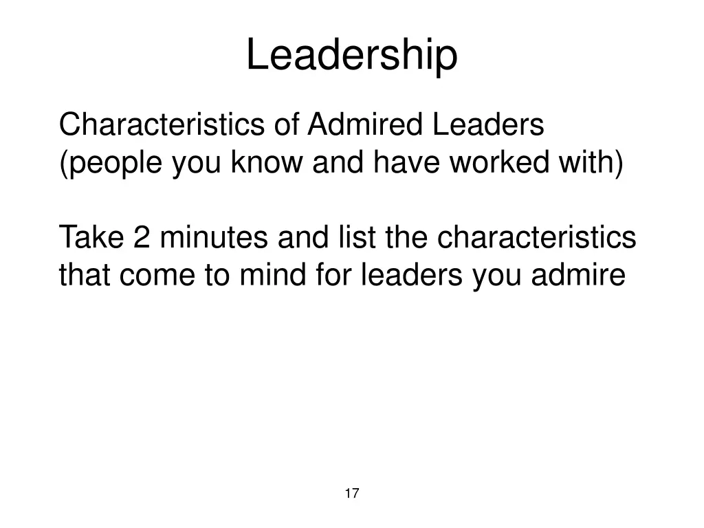 leadership