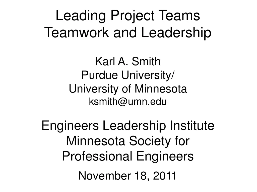leading project teams teamwork and leadership