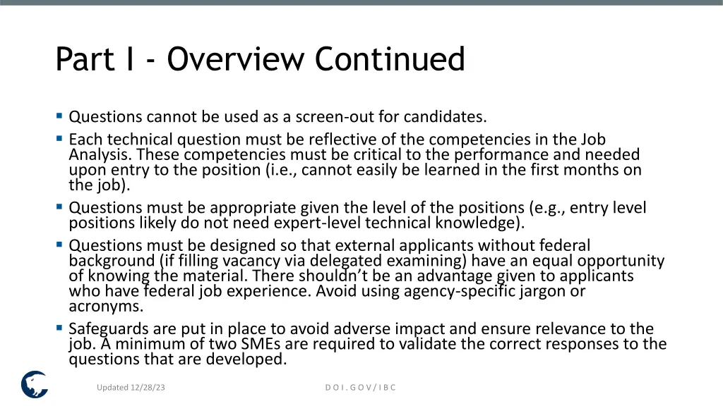 part i overview continued 1