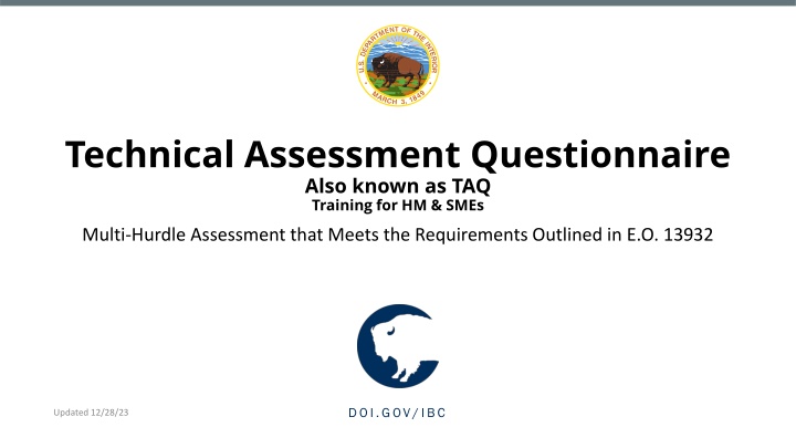technical assessment questionnaire also known