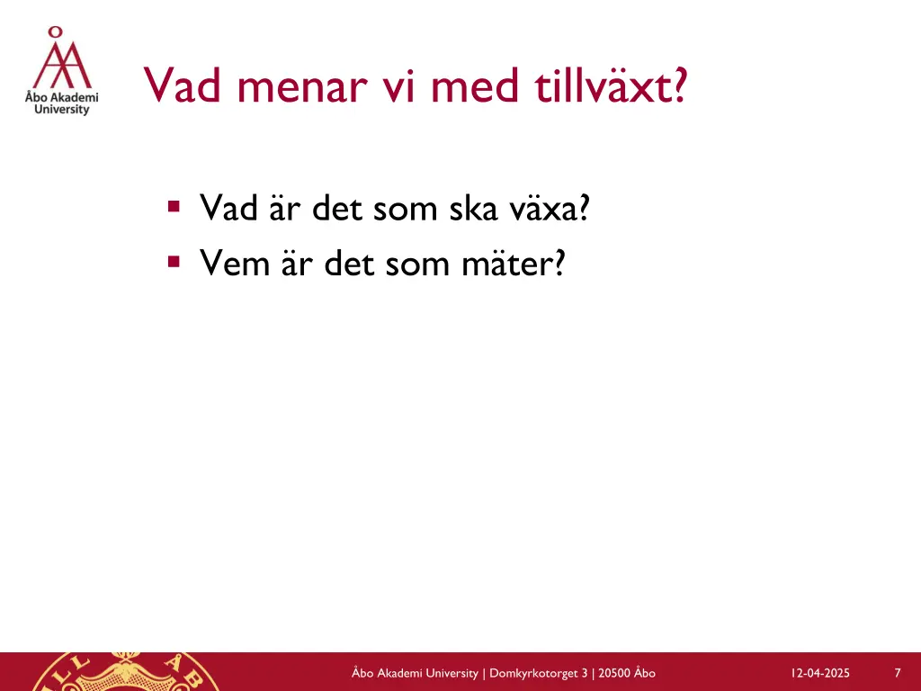 vad menar vi med tillv xt