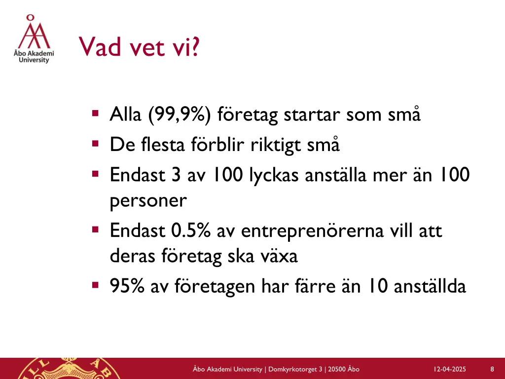 vad vet vi